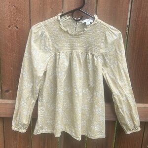J. Crew Liberty Fabric Floral Cottage Core Blouse Size Small